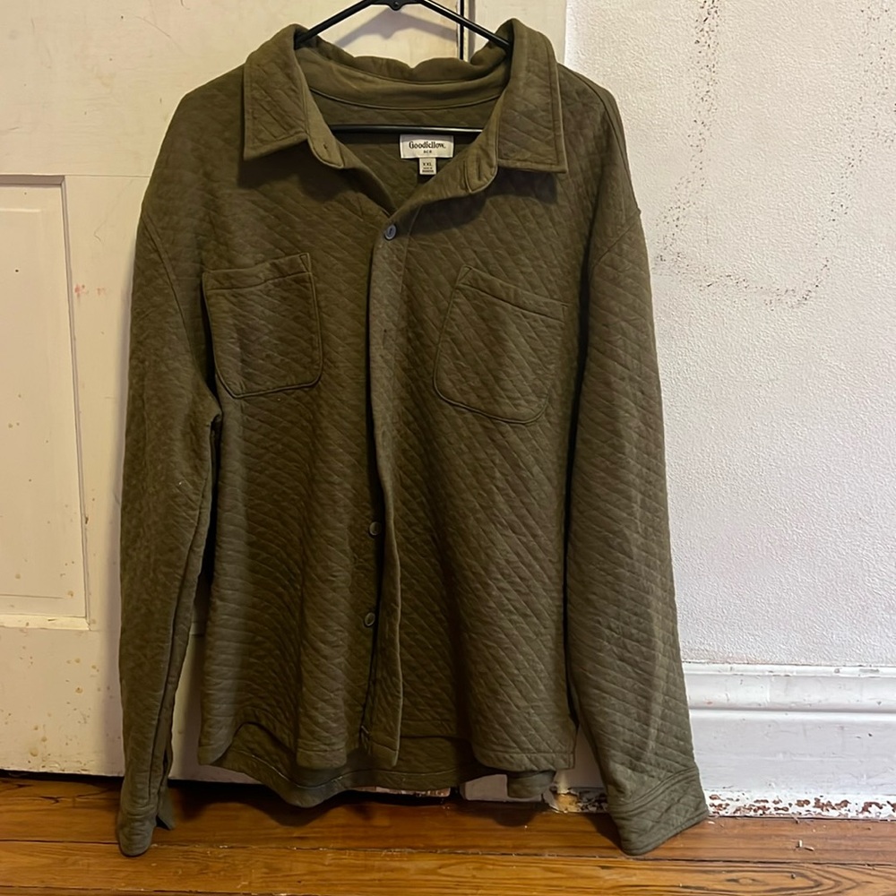 Olive Green Quilted Jacket M2XL